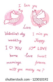 love birds in pink colors