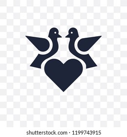 Love Birds transparent icon. Love Birds symbol design from Wedding and love collection. Simple element vector illustration on transparent background.