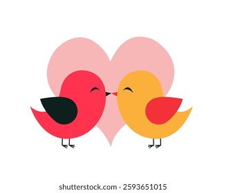 Love Birds vector illustration valentine's day