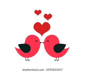Love Birds vector illustration valentine's day