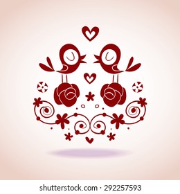 love birds vignette