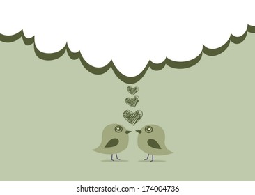 Love birds for Wedding card