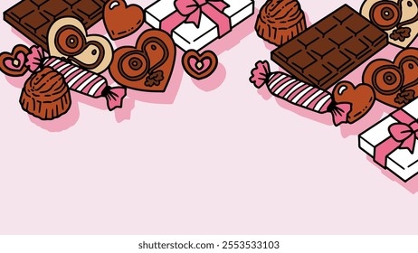 Love Bites Indulgence Assorted Chocolates Gifts. Perfect for Valentine Day projects, greeting cards, invitations, or any love-themed creations