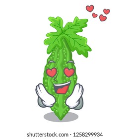 In love bitter melon character on vegetables fresh