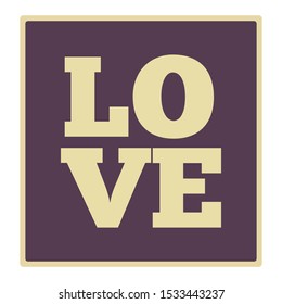 love black background icon in flat style isolated. Vector Symbol illustration.
