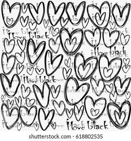 I love black concept, with stylized hearts