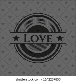 Love black emblem. Vintage.