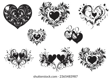 love black Heart shilhuttie eps