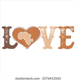 LOVE  Black History Month T-shirt Design