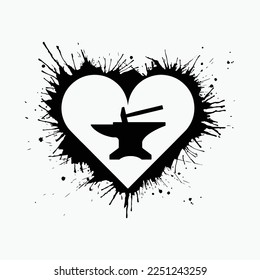 I Love Blacksmithing funny t-shirt design