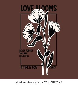 love blooms vector graphic design