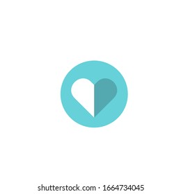 Love blue logo design template
