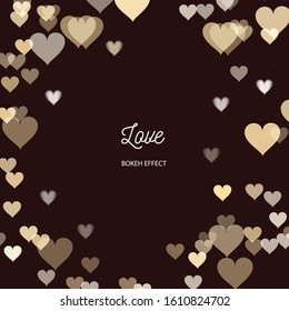 Love bokeh effect suitable for Valentine's Day Background, concept design, advertisement, banner, and gift card