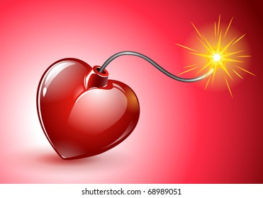Love Bomb Vector illustration