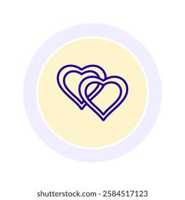 Love Bond color circle icon, vector, pixel perfect, illustrator file