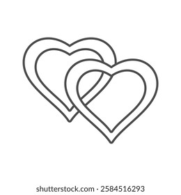 Love Bond thinline icon, vector, pixel perfect, illustrator file