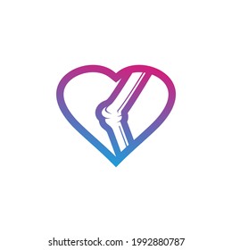 Love Bone logo vector template, Creative bone logo design concepts