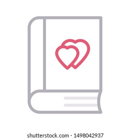 love book colour line vector icon