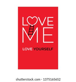 Love book cover. Love me vector logo. Love brochure cover