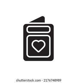 Love Book Filled Icon Vector Illustration
