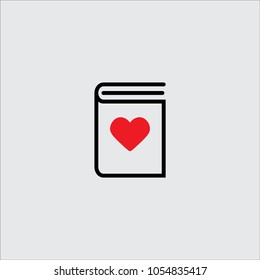 Love book icon vector