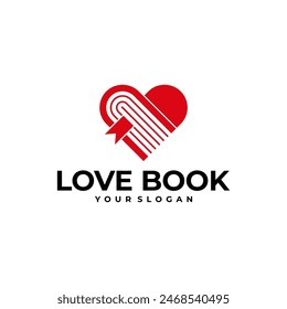 LOVE BOOK LOGO ICON ILLUSTRATION