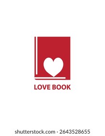 Love book logo icon illustration, love book logo, 