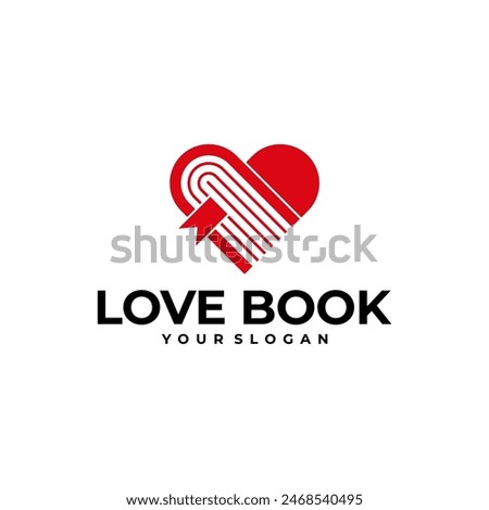 LOVE BOOK LOGO ICON ILLUSTRATION