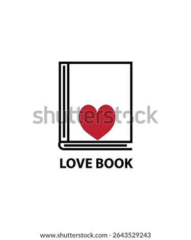 Love book logo icon illustration, love book logo, 