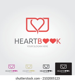 Love Book Logo Icon Template