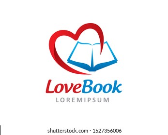 Love Book logo symbol or icon template