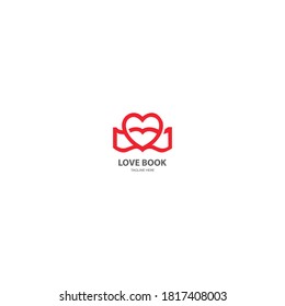 Love Book Logo Template Design Vector, Emblem, Concept Design, Creative Symbol, Icon. vector illustration