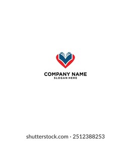 Projeto de modelo de logotipo do livro do amor