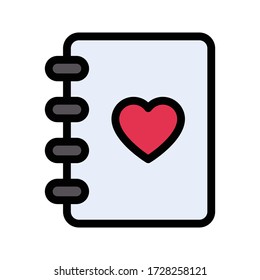 love book vector flat color icon 