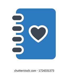 love book vector glyph color icon 