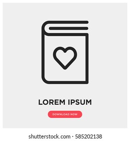 Love book vector icon