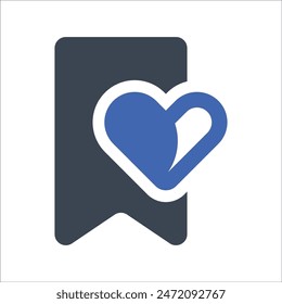 Liebes Lesezeichen-Symbol, Vektorgrafik-Grafiken