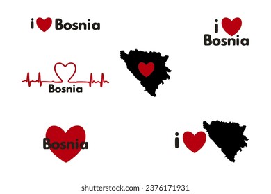 I love Bosnia. Patriotic Sublimation Bundle 