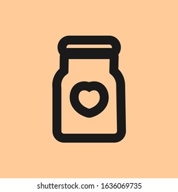 love bottle icon design templates