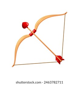 Love bow and arrow vector isolated on white background