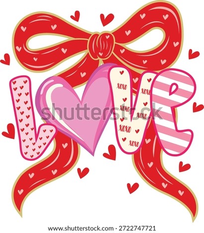 love bow t-shirt design .