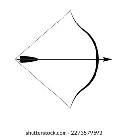 icône vectorielle d'amour arc, illustration design simple.