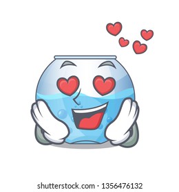 In love bowl aquarium in the character shape