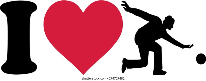 I Love Bowling Player
