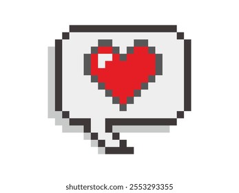 Love box analog pixel for decoration