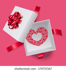 Love box with heart inside
