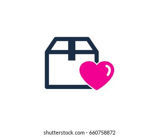 Love Box Icon Logo Design Element