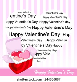 Love box. Valentine's day background