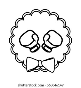 love for boxing gloves icon image vector illustration design 