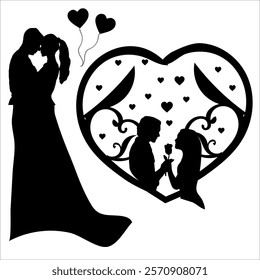 love boy girl man romance couple kiss happy girlfriend 
romantic husband beautiful heart valentine day Silhouette

